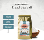 Pacific Pelican Iodized Dead Sea Salt – 2 Pounds – Fine Grain – Unrefined Kosher, Natural Iodized, Ideal for Paleo, Keto, Vegan Diets - Pure Sea Salt for Cooking, Seasoning & Wellness