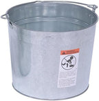 Vestil BKT-GAL-500 Galvanized Steel Bucket, 10-3/4" Depth, 5 gallon, 44 pound Capacity