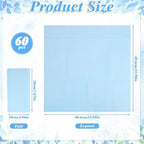 60 Pcs Light Blue Linen-Feel Paper Napkins with Built-in Flatware Pocket, Pocket Linen Napkins Prefolded Cloth Like Paper Napkins Bulk for Silverware Easter Wedding Baby Shower Birthday Bridal Party