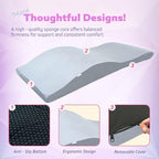 Lash Bed Topper – Ergonomic Memory Foam Pad with Plush Cover, Spa Table Cushion for Eyelash Tech, Salon Mattress for Beauty Beds, Compatible with Massage and Spa Setups – 28/70" (71/178 cm), Gray