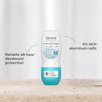lavera Deo Roll-On Basis sensitiv Natural & Sensitive NATURAL & SENSITIVE 48h - vegan - natural cosmetics - organic aloe vera & natural minerals - without aluminum - 48h protection - 1.7 Fl Oz