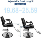 Winado Beauty Salon Barber Chair with 6'' Adjustable Seat Height & 360 Degree Rolling, Supports up to 330 lbs Heavy Duty Hydraulic Salon Chair for Men and Women Hair Stylists, Black