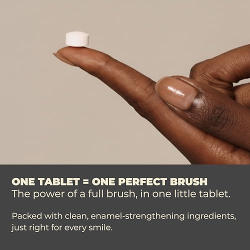 Fluoride Toothpaste Tablets with nHAp, Zero-Waste Paper Refill, Cool Mint, 248 Tablets (4-Month Supply)