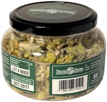 Greek Mountain Tea | Authentic Sideritis Herbal Tea | Naturally Caffeine-Free | Handpicked & Sun-Dried from High-Altitude Mountains of Greece | Antioxidant-Rich | Floral & Earthy | 30 gram jar of Loose Leaf