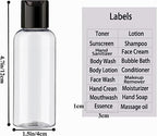 DNSEN 5 Pack 3.4 oz Travel Bottles for Toiletries TSA Approved Leakproof Plastic Empty Travel Size Bottles Containers with Labels