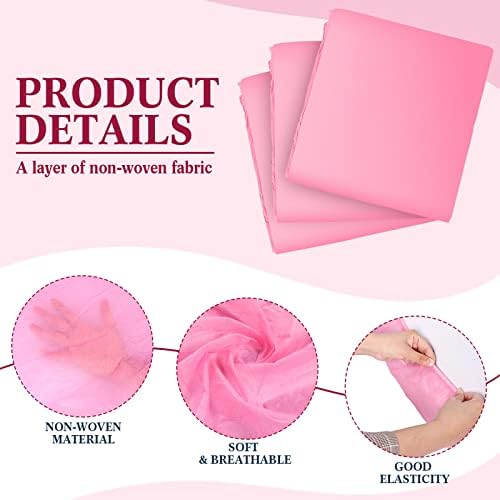 Buryeah 50 Pcs Massage Table Sheets 39 x 87 Inch Disposable Fitted Bed Sheets Thickened Spa Bed Covers Soft Non Woven Massage Table Cover for Spa Salon Body Facial Beauty(Pink)