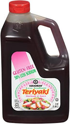 Kikkoman Less Sodium Gluten-Free Gourmet Teriyaki Marinade and Sauce, (0.5 Gallon)
