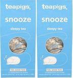 teapigs Snooze Sleepy Tea Bags, 15 Count, Herbal Blend of Apple, Lavender & Chamomile, Calming Organic Herbal Tea (Pack of 2)