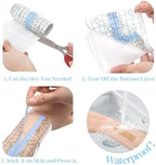 6-Size Waterproof Stretch Adhesive Bandage, Transparent Film Dressing for Tattoo Aftercare, Clear Second Skin Dressing Tape for Shower Swimming Wound Initial Healing, No Residue (2"-10"x6.5ft)