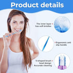 6 Pack Orthodontic Toothbrushes with Covers, Soft Bristles V-Shaped Dental Brushes for Braces, Archwires, and Daily Oral Care
