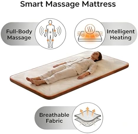 F&G Full Body Massage Heating Mat, Heating Massage Mattress with 9 Airbags, Improving Sleep, 3 Modes, 3 Heating to Relieve Discomfort in Shoulders, Waist, and Legs for Home Use,Size(38"x80")