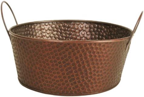 Wald Imports Copper Hammered Metal 10.5" Beverage Bucket/Pail/Tub