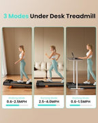 Walking Pad, Under Desk Treadmill with Incline for Home Office 2.5HP Portable Walking Treadmill with 265 Lbs Weight Capacity Walking Machine, Remote Control, LED Display