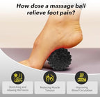 Plantar Fasciitis Night Splint Sock with Massage Ball for Tension Relief, Alleviate Pain from Plantar Fasciitis, Arch Pain, Heel Spur, Foot-drop and Achilles Tendonitis, Soft and Comfortable Foot Brace for Men and Women, Medium-Black