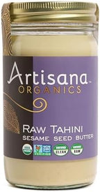 Artisana Organics Raw Tahini Sesame Seed Butter - Just One Ingredient, Unroasted, Vegan, Paleo and Keto Friendly, Non-GMO, 14oz Jar
