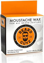 Beard Guyz Moustache Wax – Strong Hold Styling for Mustache & Facial Hair – Natural Beeswax & Carnauba Wax Grooming Balm for Sculpting, Shaping & Conditioning – 1 oz