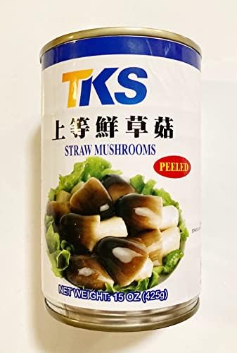 4 Cans TKS Straw Mushrooms 15 Oz Each (Peeled)