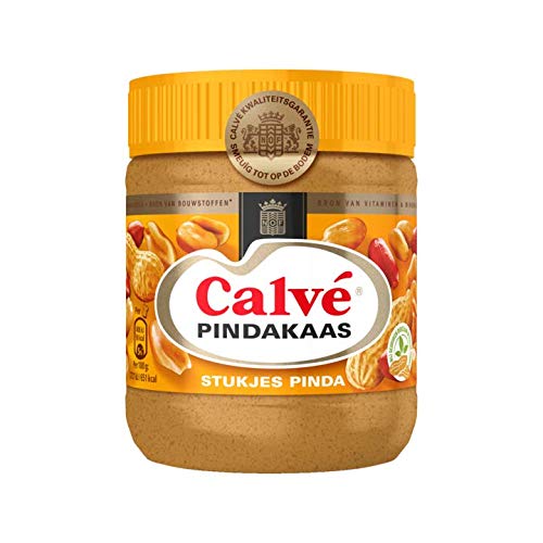 Peanut Butter with Peanut pieces | Calvé | Peanut butter with pieces of peanut | Total Weight 12.35 ounce