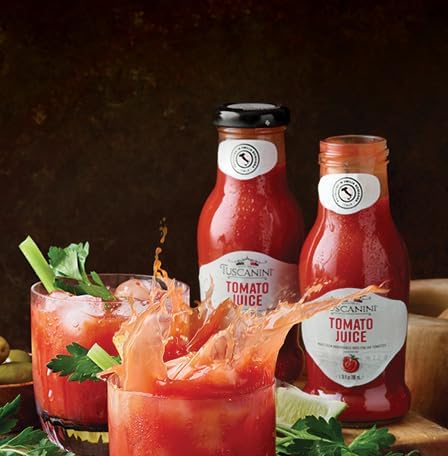 Tuscanini Premium Italian Tomato Juice, 6.76 oz (6 Pack) | Low Sodium Tomato Juice | Great for Cocktails | Non GMO Verified