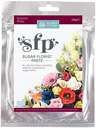 Squires Kitchen 100g Ready Made Sugar Florist Paste - Ruby