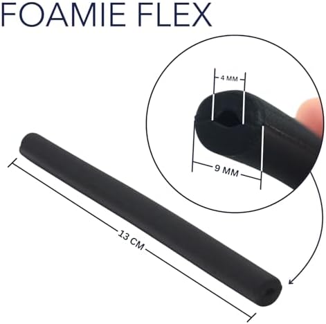 URSA Foamie Flex RF Savers – Flexible Foam RF Savers for Whip Antennas & Aerials – Improve Signal, Reduce Clothing Noise & Protect Against Sweat – Pack of 4 (Black)