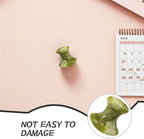 Beavorty 3Pcs Jade Massage Stones Mushroom Shape Essential Oil Hot Stones Crystal Massages Warmer for Home Spa Relaxing Healing Scraping Massaging Board
