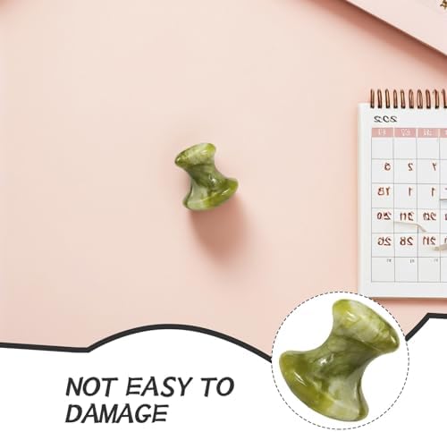 3Pcs Jade Massage Stones Mushroom Shape Essential Oil Hot Stones Crystal Massages Warmer for Home Spa Relaxing Healing Scraping Massaging Board