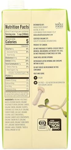 365 by Whole Foods Market, Organic Vegetable Broth, 32 Fl Oz