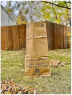 30 Gallon Lawn & Leaf 2-Ply Heavy-Duty Yard Waste Compost Refuse Paper Bags with Necessia Gardening Gloves, Eco-Friendly, Tear Resistant, Self Standing, Biodegredable, Made in USA, 30 Count