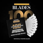 Utopia Care Single Edge Razor Blades,Stainless Steel Professional Barber Razor Blades for Hair Shaping, Shaving, Beard & Neckline Grooming, 100 Count