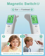 3packs Infrared Ear Thermometer, Accurate Digital Baby Thermometer with Fever Alarm, Infrared Thermometer for Ear, Forehead & Touchless, Thermometer for Adults & Kids