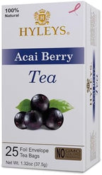 Hyleys Acai Berry Senna Green Tea - Natural Gentle Laxative for Constipation Relief - 25 Tea Bags
