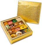 Sukhadia's Indian Sweets Gift, Festive Gold Box with Kundan gems, Premium Assorted Mithai, 24oz