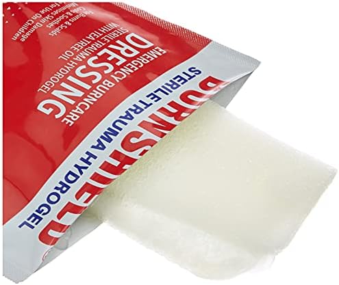 Burnshield Burn Dressing 4" x 4" – Sterile Hydrogel Trauma Pad for Minor Burns, Scalds & Sunburn – Single Use First Aid Treatment