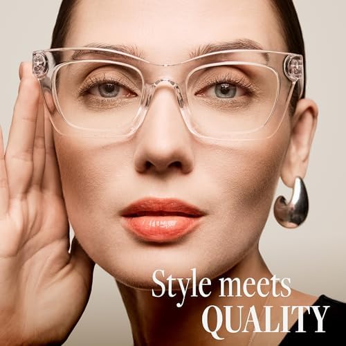 CCVOO 1.5 Style Reading Glasses for Women, Stylish Eyeglasses, Blue Light Readers, Cheaters, (A1 Mix)