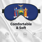 New York Flag Soft Eye Mask â€“ Comfortable Sleep Mask for Side Sleepers, Light Blocking, Relaxing Pressure-Free Eyemask, Black