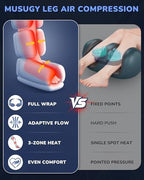 Leg Massager with Heat and Compression : Sequential Compression Boots with 6 Modes,9 Intensity and 3 Heat for Circulation and Pain Relief - Christmas Birthday for Mom, Dad, Athletes, Gym