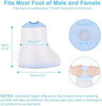 Waterproof Foot Cast Cover for Showering Adult Cast Covers for Shower Leg with Non-Slip Bottom Cast Bag Keep Bandage Dry Cast Protector for Leg, Foot, Ankle Wound
