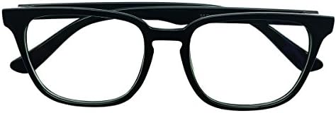 +2.00 Reading Glasses D shape Oversize Bifocals with line Mens Womens Gloss Black Spectacles