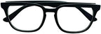 +1.25 Reading Glasses D shape Oversize Bifocals with line Mens Womens Gloss Black Spectacles