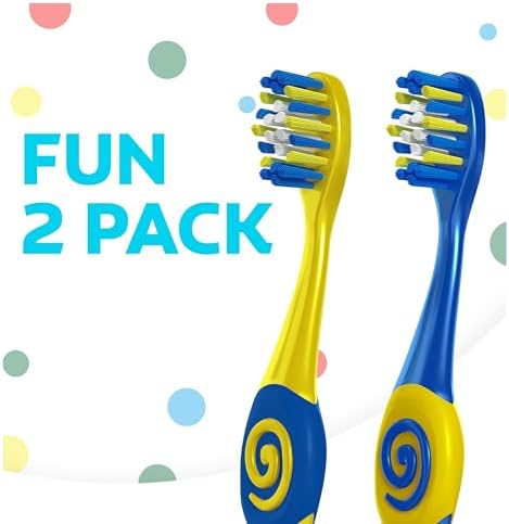 Colgate Bluey Extra Soft Toothbrush for Kids, Kids Toothbrush Pack with Built in Suction Cup Toothbrush Holder, Designed for Children Ages 2 and Up, Extra Soft Bristles, 2 Pack