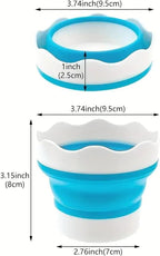 1PC Multi-Collapsible Paint Brush Washer Multifunctional Collapsible Bucket Foldable Water Cup Portable Silicone Washing Bucket Brush Holder Mini Foldable Washing Buckets for Watercolor Oil Painting