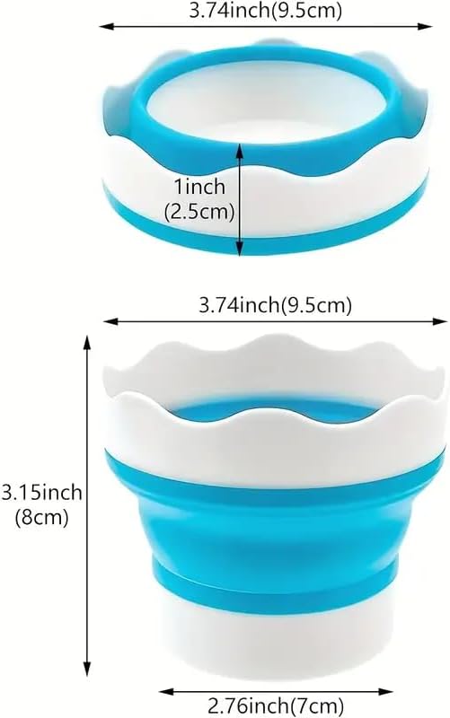 1PC Multi-Collapsible Paint Brush Washer Multifunctional Collapsible Bucket Foldable Water Cup Portable Silicone Washing Bucket Brush Holder Mini Foldable Washing Buckets for Watercolor Oil Painting