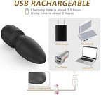 Portable Mini Back Massager Waterproof Rechargeable Body Small Massager Fatigue Relieving Muscle Massager (Black)