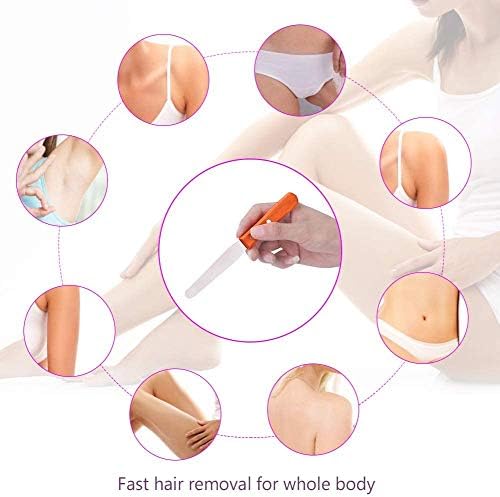 Wax Applicator Sticks Metal, Wax Spatulas Applicator for Hair Removal Assorted Reusable, Straight Stainless Waxing Sticks Wooden Handle Craft Stick for Body Hair Eyebrow Removal - Spa and Home Usage
