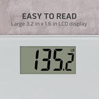 Health o meter Compact Digital Glass Bathroom Scale – 450 lb Capacity, 4 Load Cells, 3.2" LCD Display, Tempered Glass Platform, Auto Shut-Off, Low Battery Indicator, Non-Skid Feet, 5-Year Warranty