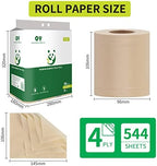 Bamboo Toilet Paper, 4-Ply, 18 Rolls, 200 Sheets Per Roll, Total 3600 Sheets, Unbleached, Sustainable and Tree Free, Soft, Strong, Earth-Friendly