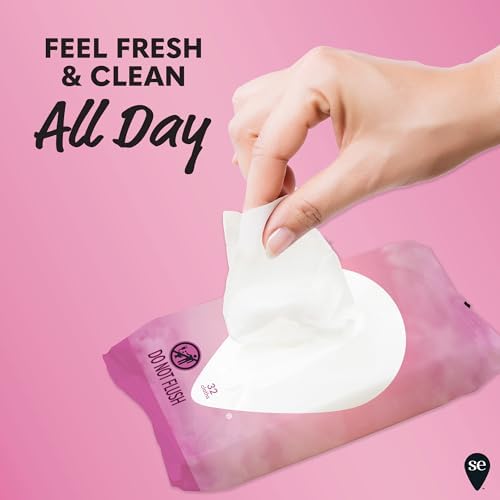 Summer's Eve Simply Sensitive Daily Gentle Feminine Wipes, Removes Odor, pH Balanced, 32 count