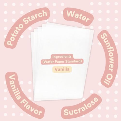 Printable Edible Wafer Paper Sheets from paper2eat (0.30 mm - 25 sheets/Vanilla)