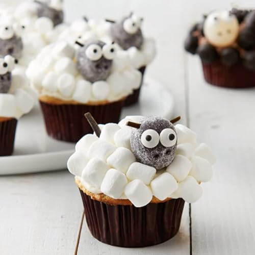 Sarah's Candy Factory Mini Size (0.3 inches) 3.1 Oz in Bottle Candy Eyes Eyeballs for Cake, Cupcake Toppers, Cookie Decorations Edible Sugar Icing Kosher in a Bottle